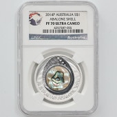 2014 �������ȥ�ꥢ ����Ӥγ� 1��ɥ� ��� 1���� �ץ롼�� NGC PF 70 UC �ǹ���� ����̤������