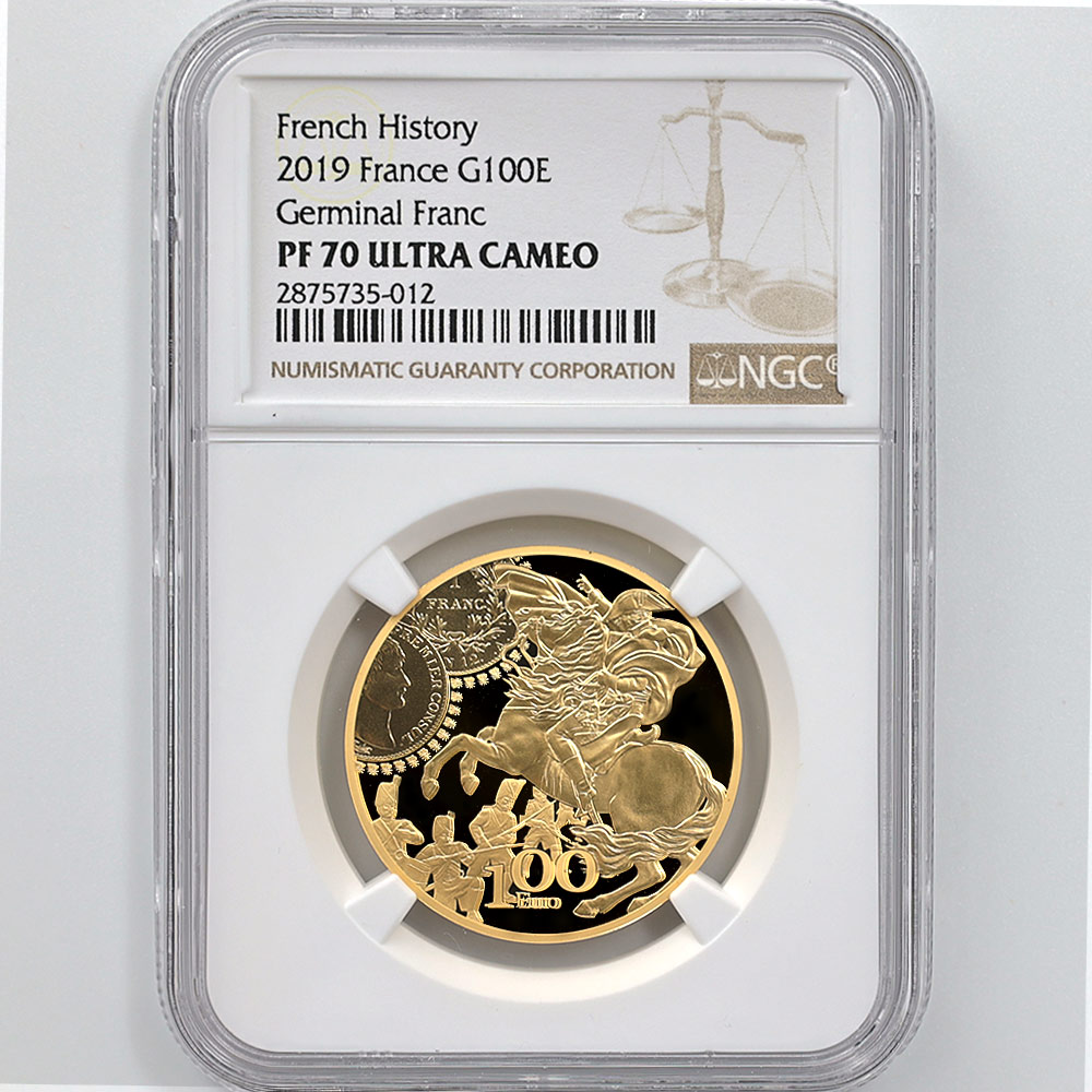 委託販売 2019 フランス ナポレオン 100ユーロ 金貨 1/2オンス プルーフ NGC PF 70 UC 最高鑑定 完全未使用品  元箱付【ポイント・クーポン利用対象外】 | 委託販売,金貨 | 株式会社世界コイン