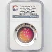 2014 �������ȥ�ꥢ ��ŷ��ŷ��� ���ꥪ��� ��� 1���� �ץ롼�� �ɡ��෿������ NGC PF 70 UC �ǹ����  ����̤������