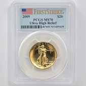 2009 ����ꥫ ����ȥ�ϥ���꡼�� ���֥륤������ 20�ɥ� ��� 1���� ̤���� PCGS MS 70 FS ������ �ǹ���� ����̤������