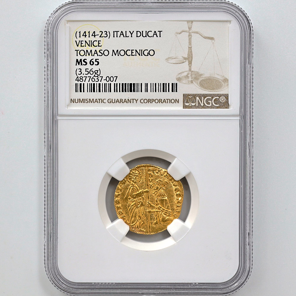 委託販売 1414-1423 イタリア ベネチア 1ダカット 金貨 NGC MS 65 未 