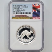 2017 �������ȥ�ꥢ �ϥ���졼�� ���󥬥롼 1��ɥ� ��� 1���� �ץ롼�� NGC PF 70 UC ER ������ �ǹ���� ����̤������