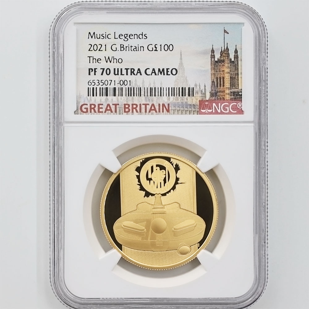 2021 英国 伝説のミュージシャン ザ・フー 100ポンド 金貨 1オンス