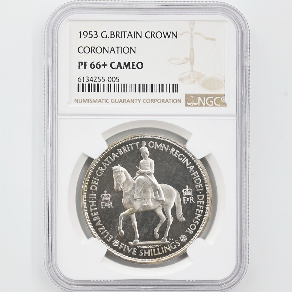 委託販売 1953 英国 戴冠式 1クラウン 白銅貨 プルーフ NGC PF 66＋ CAMEO 完全未使用品 【ポイント・クーポン利用対象外】 |  委託販売,銅貨 | 株式会社世界コイン