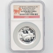 2015 �������ȥ�ꥢ �ϥ���졼�� ̤ǯ�ӿ� 1��ɥ� ��� 1���� �ץ롼�� NGC PF 70 UC ER ������ �ǹ���� ����̤������