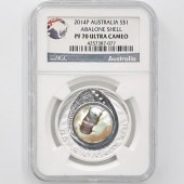 2014 �������ȥ�ꥢ ����Ӥγ� 1��ɥ� ��� 1���� �ץ롼�� NGC PF 70 UC �ǹ���� ����̤������ ��Ȣ��