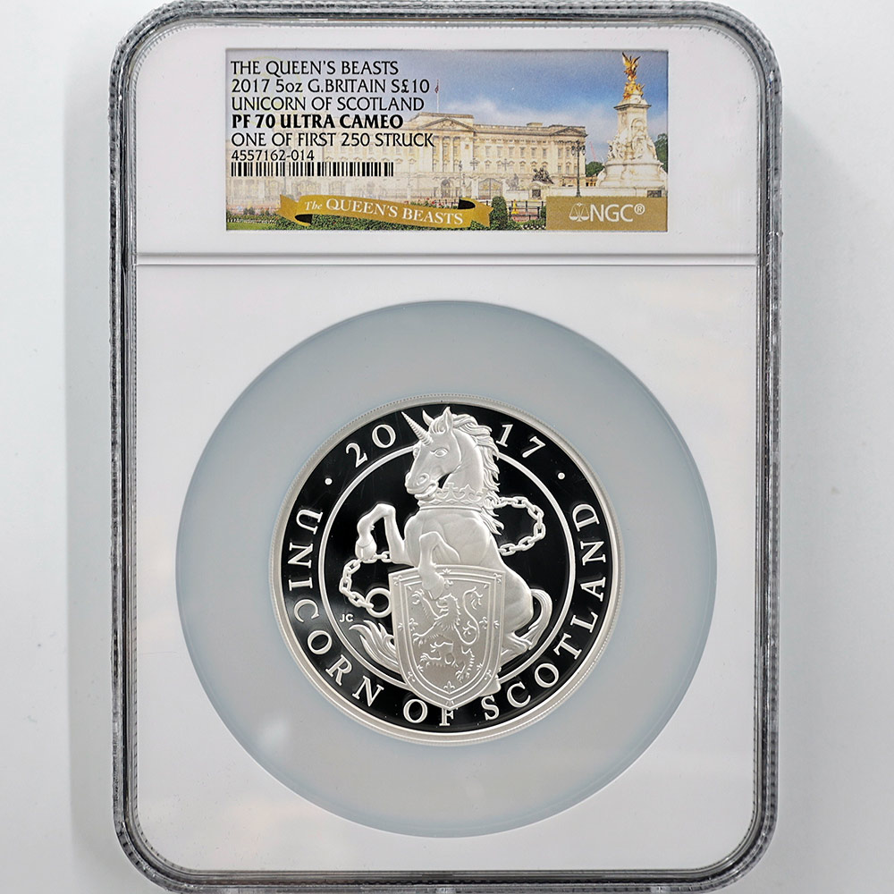 2017年 Queen's Beast - Lion 10oz 銀貨