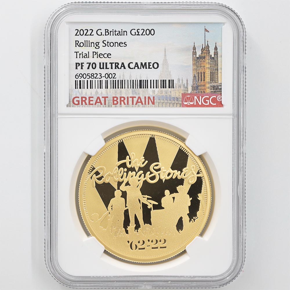 NGC PF70 1オンス 金貨 ローリングストーンズ ロイヤルミント イギリス 試鋳貨 2022 英国（イギリス） ザ・ローリング・ストーンズ 結成60周年