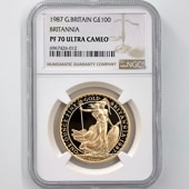 1987ʽǯ˱ѹ ֥꥿˥ 100ݥ  ץ롼 NGC PF 70 UC ǹ ̤ ꥹ 