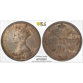 �������� 1847 �ѹ� �ӥ��ȥꥢ���� �����å����饦�� 1���饦�� ��� �ץ롼�� PCGS PR 61 UNDECIMO EDGE ��̤�����ʡڥݥ���ȡ������ݥ������оݳ���