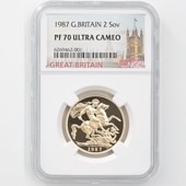 1987 ѹ ꥶ٥2 ֥ 2ݥ  ץ롼 NGC PF 70 UC ǹ ̤ 硼ε༣