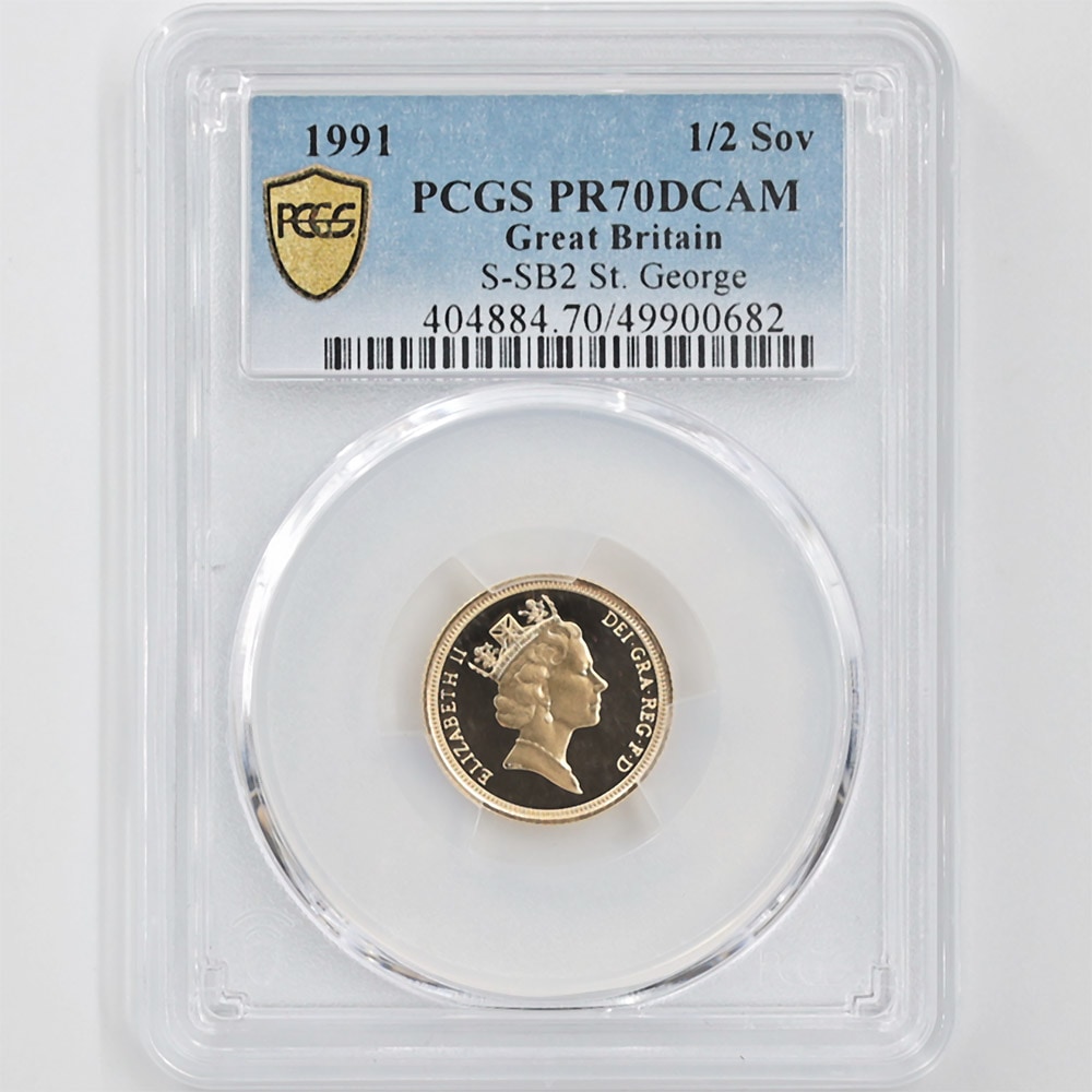 1985年イギリス1/2ソブリン プルーフ金貨 1979年 (新品) イギリス