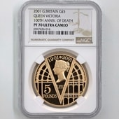 2001 ѹ ȥꥢ ׸100ǯǰ 5ݥ  ץ롼 NGC PF 70 UC ǹ ̤ ꥹ 