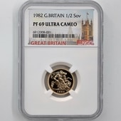 1982 ѹ ꥶ٥2 ֥  1/2 ݥ ץ롼 NGC PF 69 UC ǹ ̤ 硼ε༣ ꥹ 