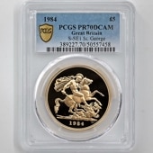 ��α�� 1984 �ѹ� ���ꥶ�٥�2�� ���֥�� 5�ݥ�ɡ�5���֥��˶�� �ץ롼�� PCGS PR 70 DCAM �ǹ���� ����̤������ �����硼��ε�༣ �����ꥹ ���