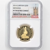 2014 ѹ ֥꥿˥ 50ݥ  1/2 ץ롼 NGC PF 70 UC ǹ ̤ ꥹ 