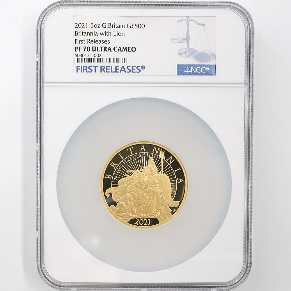 2021年イギリス アルフレッド ザ グレート ￡5 金貨 NGC PF70UC