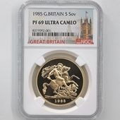 1985 �ѹ� ���ꥶ�٥�2�� ���֥�� 5�ݥ�ɡ�5���֥��˶�� �ץ롼�� NGC PF 69 UC ��ǹ���� ����̤������ �����硼��ε�༣ �����ꥹ ���