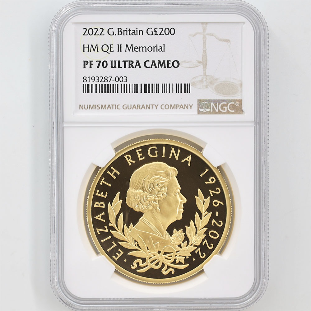 2022 英国 エリザベス2世女王陛下 追悼記念 200ポンド 金貨 2オンス