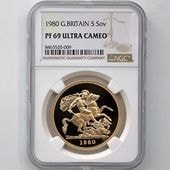 1980 �ѹ� ���ꥶ�٥�2�� ���֥�� 5�ݥ�ɡ�5���֥��˶�� �ץ롼�� NGC PF 69 UC ��ǹ���� ����̤������ �����硼��ε�༣ �����ꥹ ���