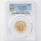 1871 ѹ ȥꥢ 1ݥɡ1֥  PCGS MS 64 ̤ѡ̤ 󥰥إå ꥹ 