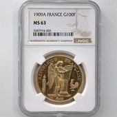 1909 ե 󥸥 100ե  NGC MS 63 ̤