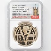 2001 �ѹ� �������ȥꥢ���� �׸�100��ǯ��ǰ 5�ݥ�� ��� �ץ롼�� NGC PF 69 UC ��ǹ���� ����̤������ �����ꥹ ���