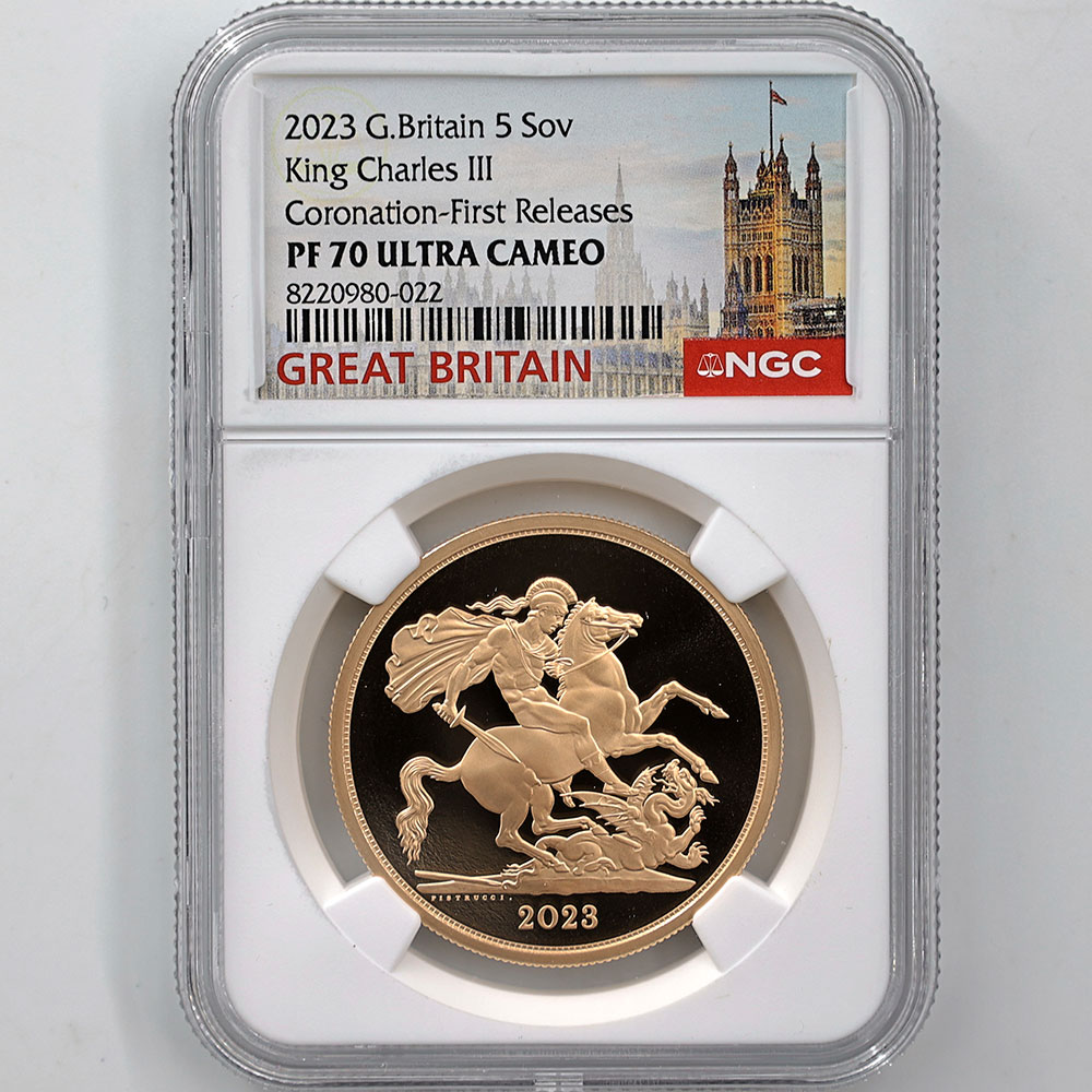 2023 英国 チャールズ3世 戴冠式 ソブリン 5ポンド（5ソブリン