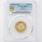 1873  6ǯ 5߶ PCGS MS 67 ǹ ̤ 5߶(̾) 