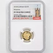 2018 ѹ Ȥ ֥꥿˥ 10ݥ  1/10 ץ롼 NGC PF 70 UC ǹ ̤ ꥹ 