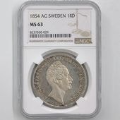 1854 ǥ 1 1ꥯ顼  NGC MS 63 ǹ ̤ 