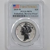 2019 ꥫ  25ɥ ѥ饸 1 Сץ롼 PCGS PR 70 FS  ǹ ͳν Хƥ