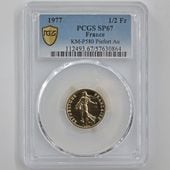 1977 ե 򼬤 1/2ե ԥե  PCGS SP 67 ̤
