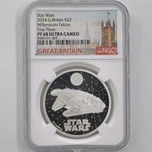 2024 イギリス スターウォーズ ミレニアムファルコン 銀貨 PF70 UC 2024 イギリス スターウォーズ ミレニアムファルコン 銀貨 PF70