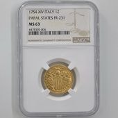  1754 ꥢ  1å  NGC MS 63 ǹ ̤ʡڥݥȡݥоݳ