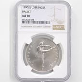 1990 ���ӥ���Ϣˮ �Х�꡼�� �Ф�Ļ 25�롼�֥� �ѥ饸����� 1���� NGC MS 70 �ǹ���� ����̤������