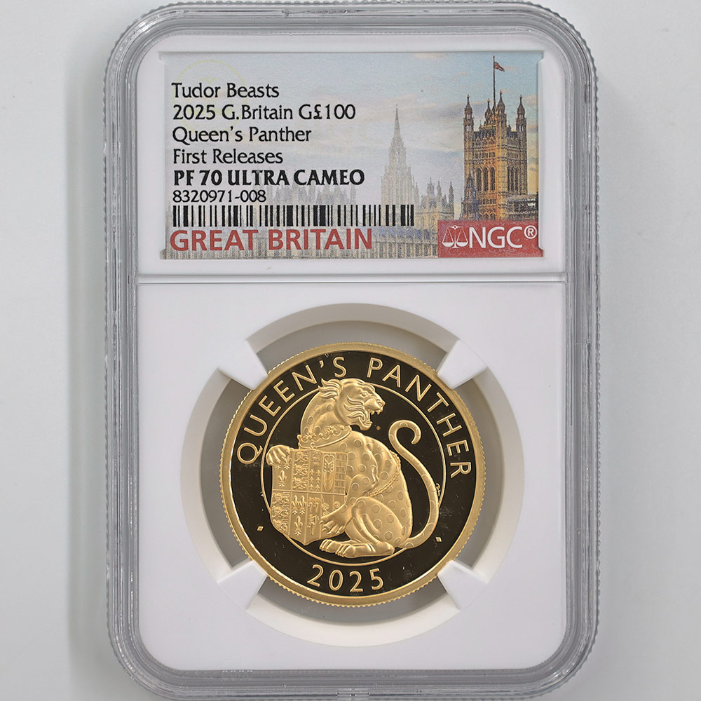 NGC MS67 DPL 2025年 英国 5PD クイーンズパンサー 2025 GREAT BRITAIN 5Pd Queen's Panther Ngc Ms67 Dpl Tudor