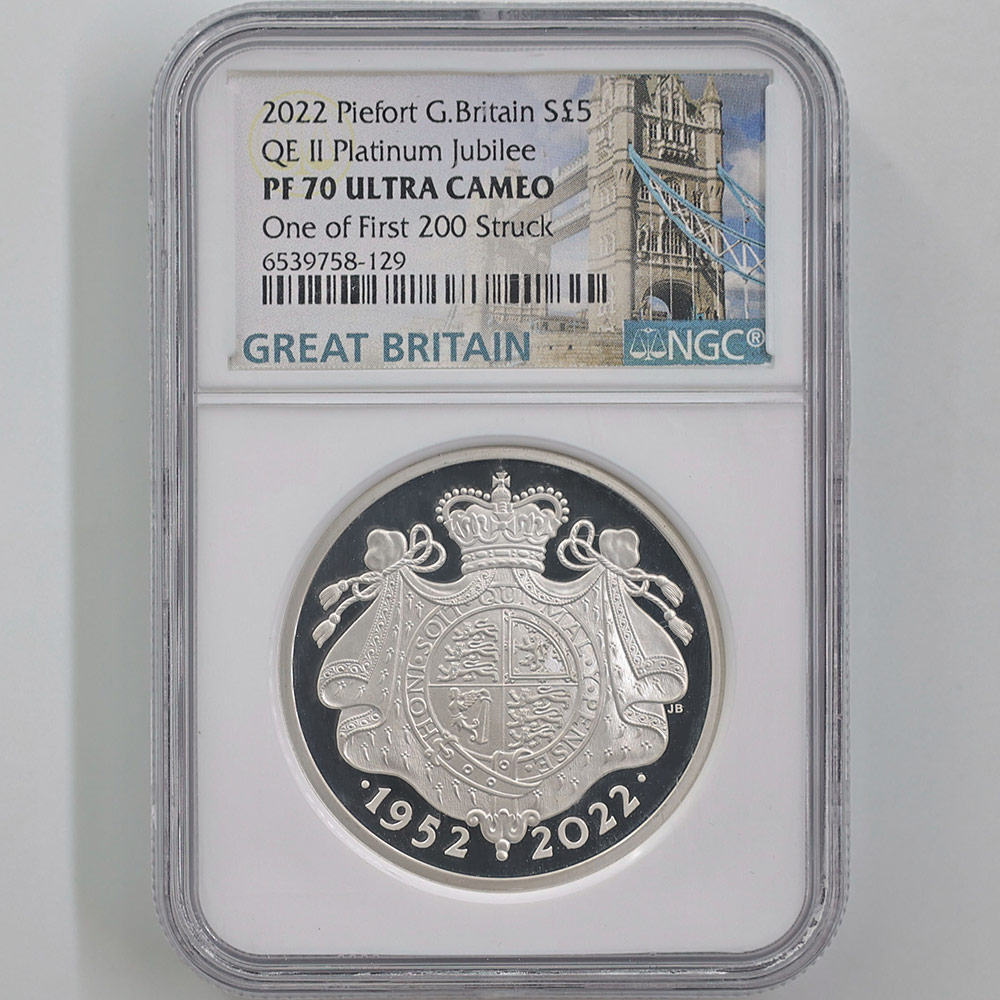 最高鑑定NGC PF70UC 2022エリザベス女王プラチナ・ジュビリー記念銀貨 最高鑑定NGC PF70UC 2022エリザベス女王プラチナ・ジュビリー