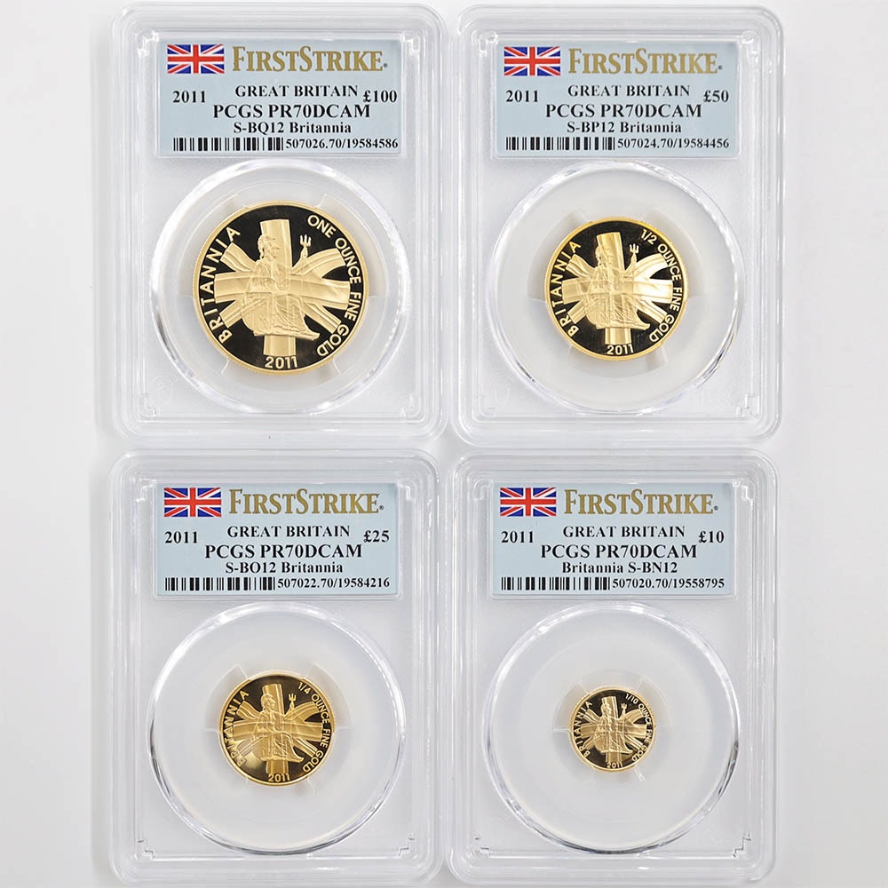 2011年 イギリス ブリタニア 25ポンド金貨 PCGS PR70DCAM 委託