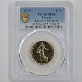 1978 �ե�� ��򼬤����� 1�ե�� �ԥ��ե��� ��� PCGS SP 68 ��ǹ���� ����̤������