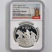 ����� 2024 �ѹ� D-DAY 80��ǯ��ǰ 2�ݥ�� ��� 1���� �ץ롼�� NGC BRILLIANT PROOF �ǹ���� ����̤������ ��Ȣ�� �����ꥹ ��� ������1��Τ�