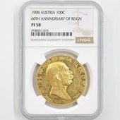  1908 ȥꥢ ν 100   ץ롼 NGC PF 58  եġ衼1 ¨60ǯǰڥݥȡݥоݳ