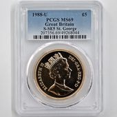 �������� 1988 �ѹ� ���ꥶ�٥�2�� ���֥�� 5�ݥ�� ��� PCGS MS 69 �ǹ���� ����̤������ �����硼��ε�༣ �����ꥹ ��ߡڥݥ���ȡ������ݥ������оݳ���