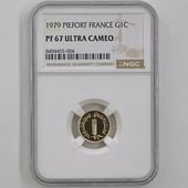 1979 �ե�� 1��������� �ԥ��ե��� ��� �ץ롼�� NGC PF 67 UC ����̤������