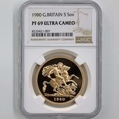 1980 �ѹ� ���ꥶ�٥�2�� ���֥�� 5�ݥ�ɡ�5���֥��˶�� �ץ롼�� NGC PF 69 UC ��ǹ���� ����̤������ �����硼��ε�༣ �����ꥹ ���