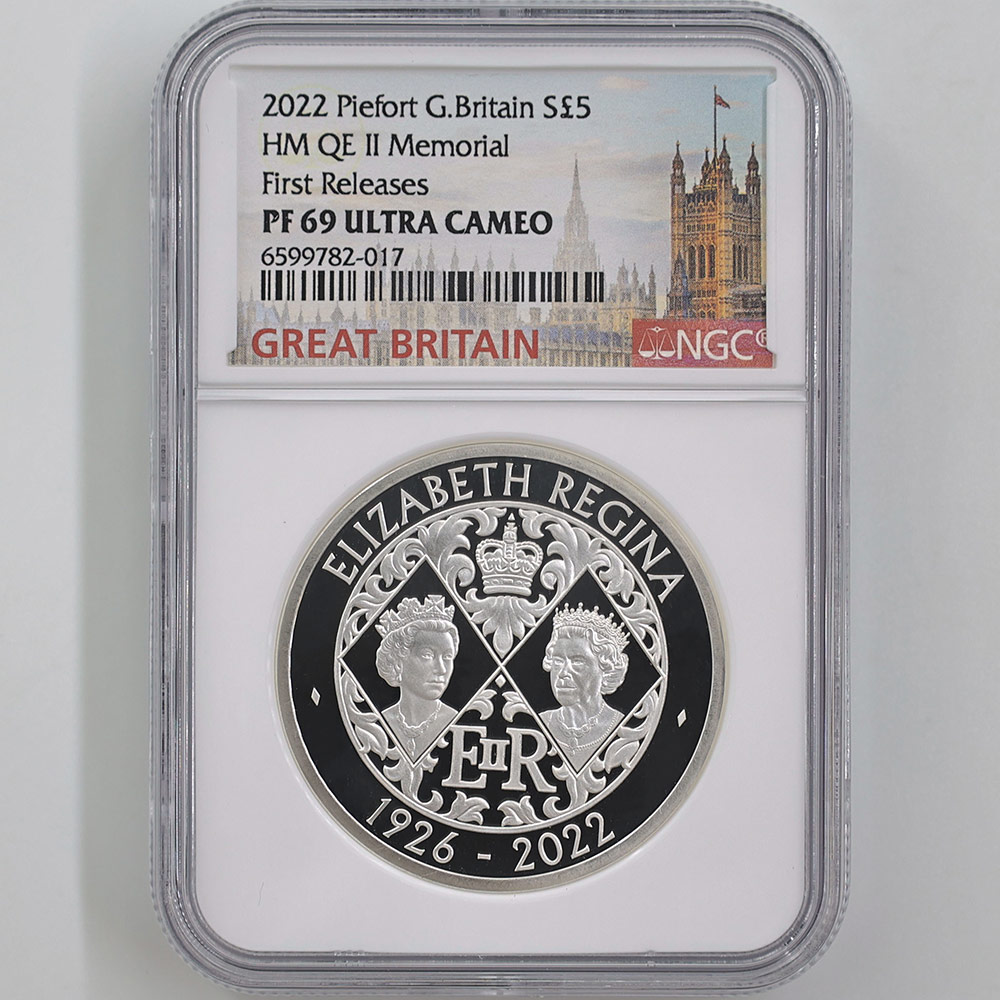 NGC-PF69 　エリザベス2世　ピエフォー銀貨　 2022　保証書・箱付 NGC-PF69 エリザベス2世 ピエフォー銀貨 2022 保証書・箱付