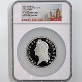 2019年英国 ロンドン塔 銀貨 NGC PF 69 UC 【元箱・説明書付き】 NGC鑑定PF69 ウナとライオン 2020年 イギリス領セントヘレナ