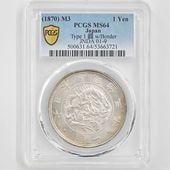 1870 ���� ����3ǯ 1�߶�� ������ 1 ͭ�� PCGS MS 64 ̤���ѡ�����̤������