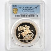 1981 �ѹ� ���ꥶ�٥�2�� ���֥�� 5�ݥ�ɡ�5���֥��� ��� �ץ롼�� PCGS PR 70 DCAM �ǹ���� ����̤������ �����硼��ε�༣ �����ꥹ ���