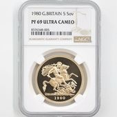 1980 �ѹ� ���ꥶ�٥�2�� ���֥�� 5�ݥ�ɡ�5���֥��˶�� �ץ롼�� NGC PF 69 UC ��ǹ���� ����̤������ �����硼��ε�༣ �����ꥹ ���